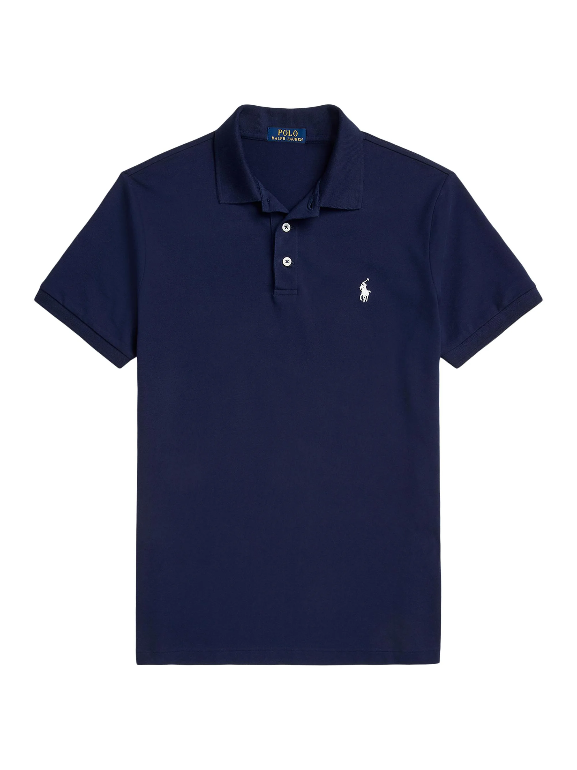 Men's Stretch-Cotton Blend Custom Slim-Fit Polo Shirt - Refined Navy - 1