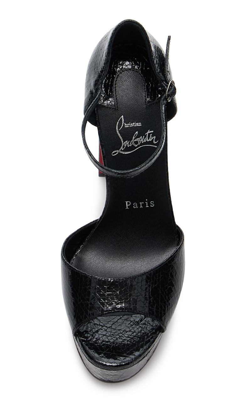 Christian Louboutin Sanaloo Patent Leather Sandals black outlook