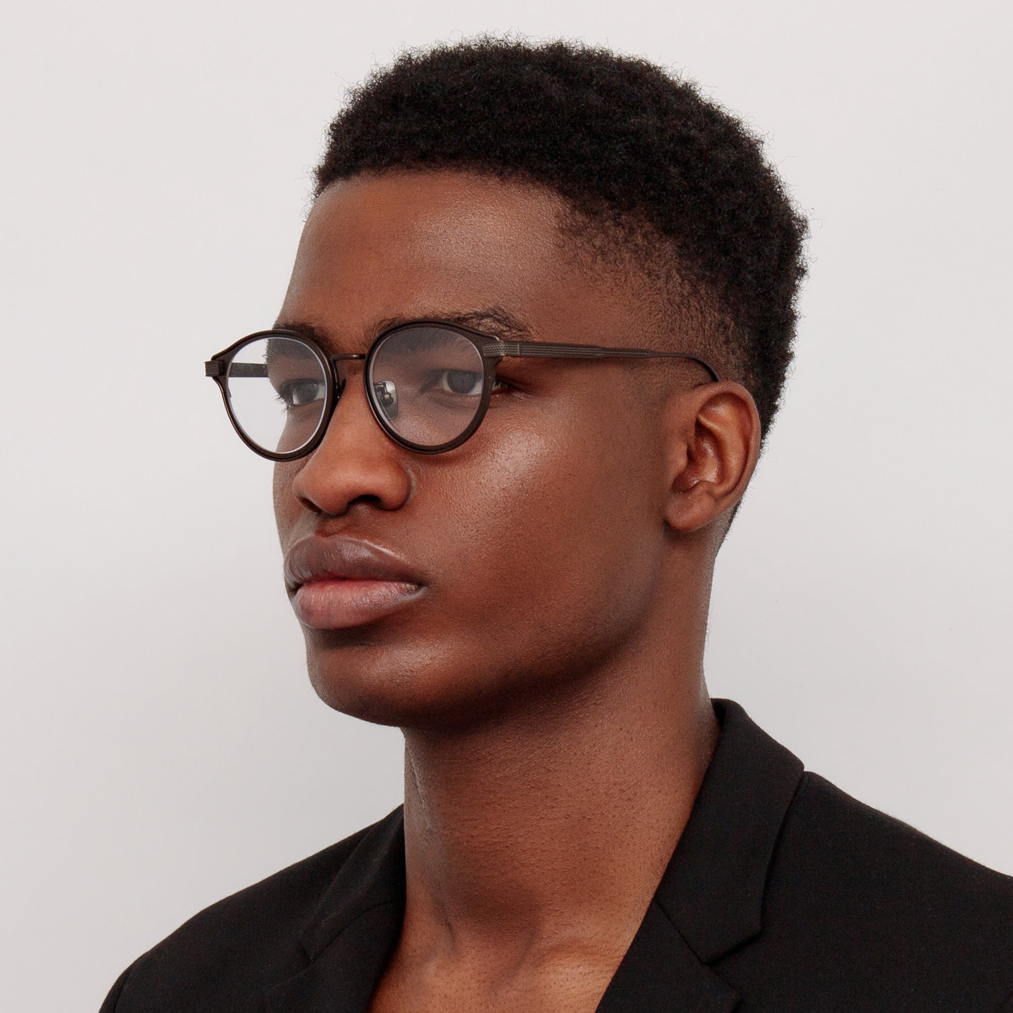 Anthony Oval Optical Frame in Matt Nickel - 2