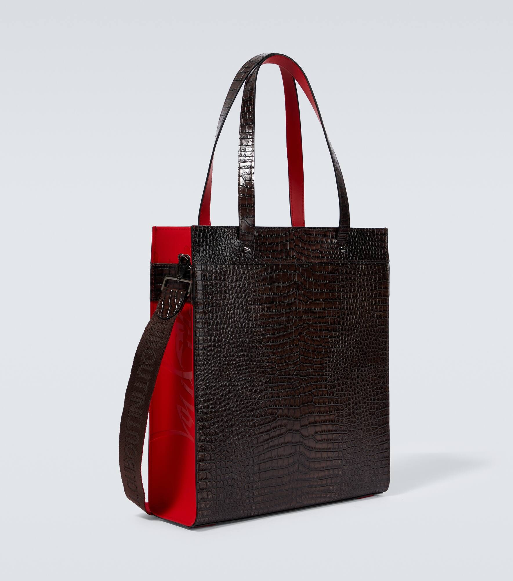 Croc-effect leather tote - 5