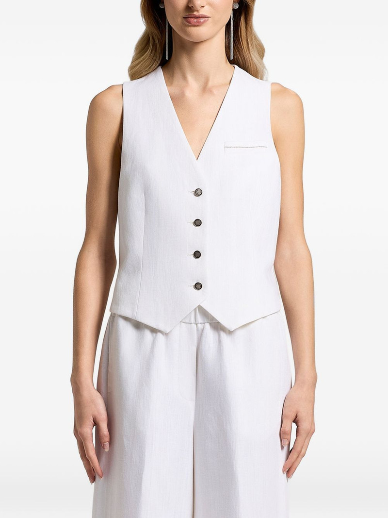 V-neck buttoned vest 1