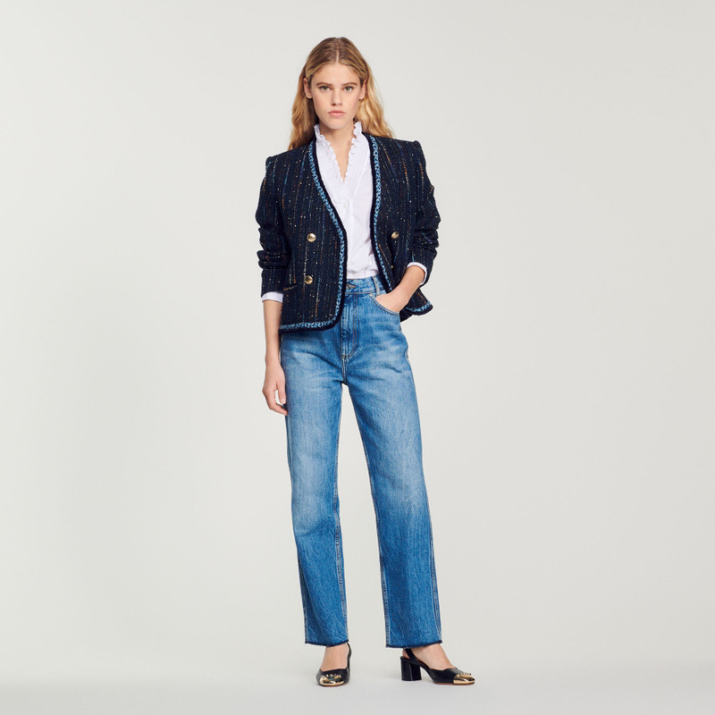 Sandro Tweed double-breasted jacket outlook