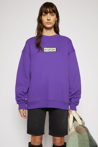 Acne Studios Reverse-label sweatshirt electric purple outlook