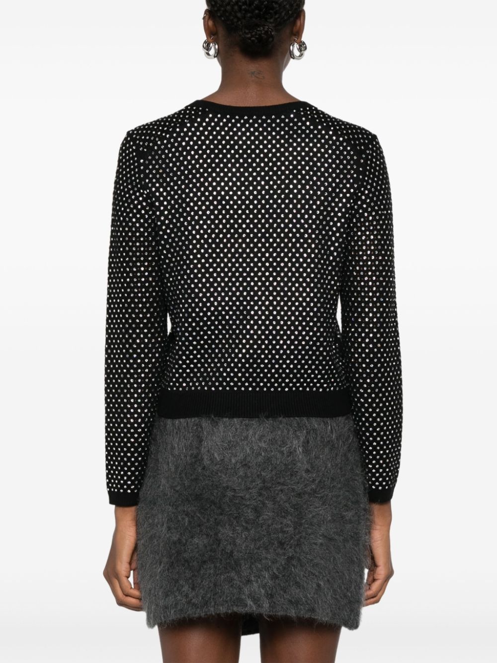sequined cropped cardigan - 4