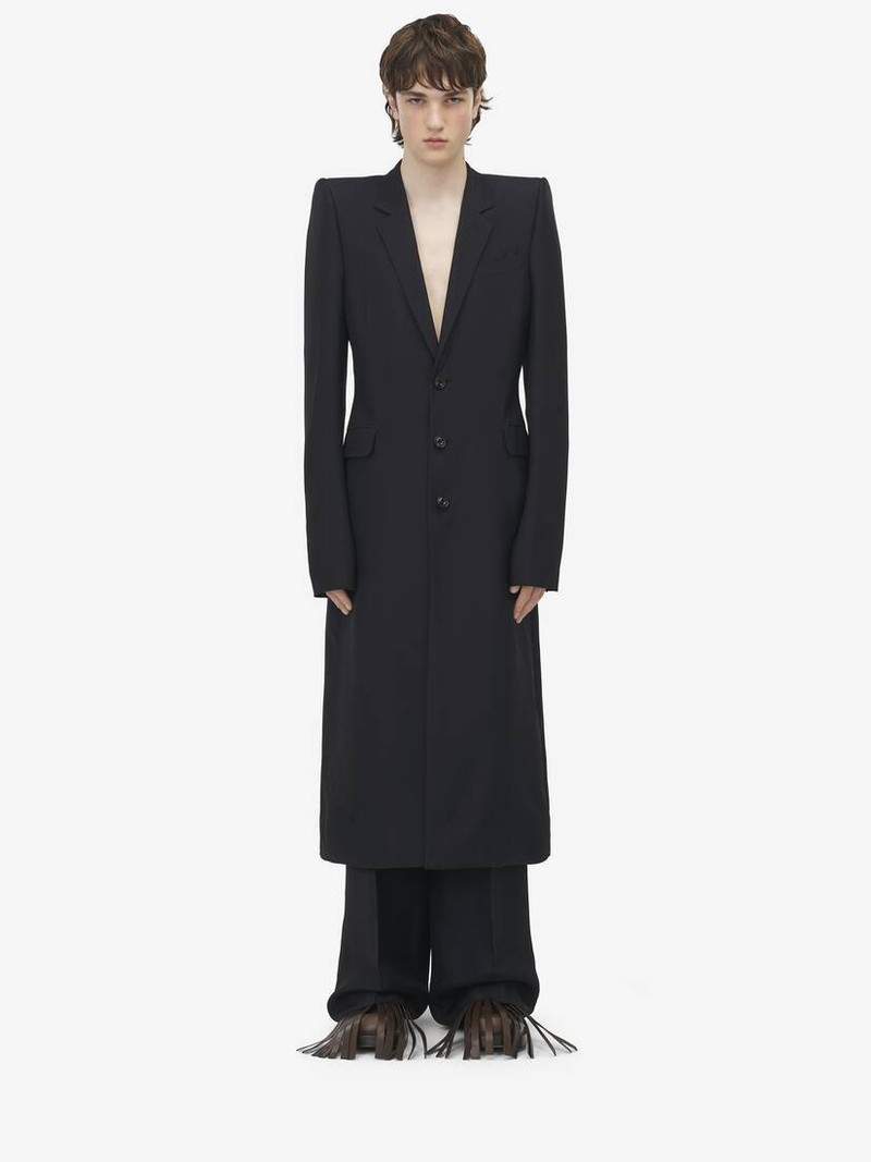 Stacked Shoulder Tailored Coat 1