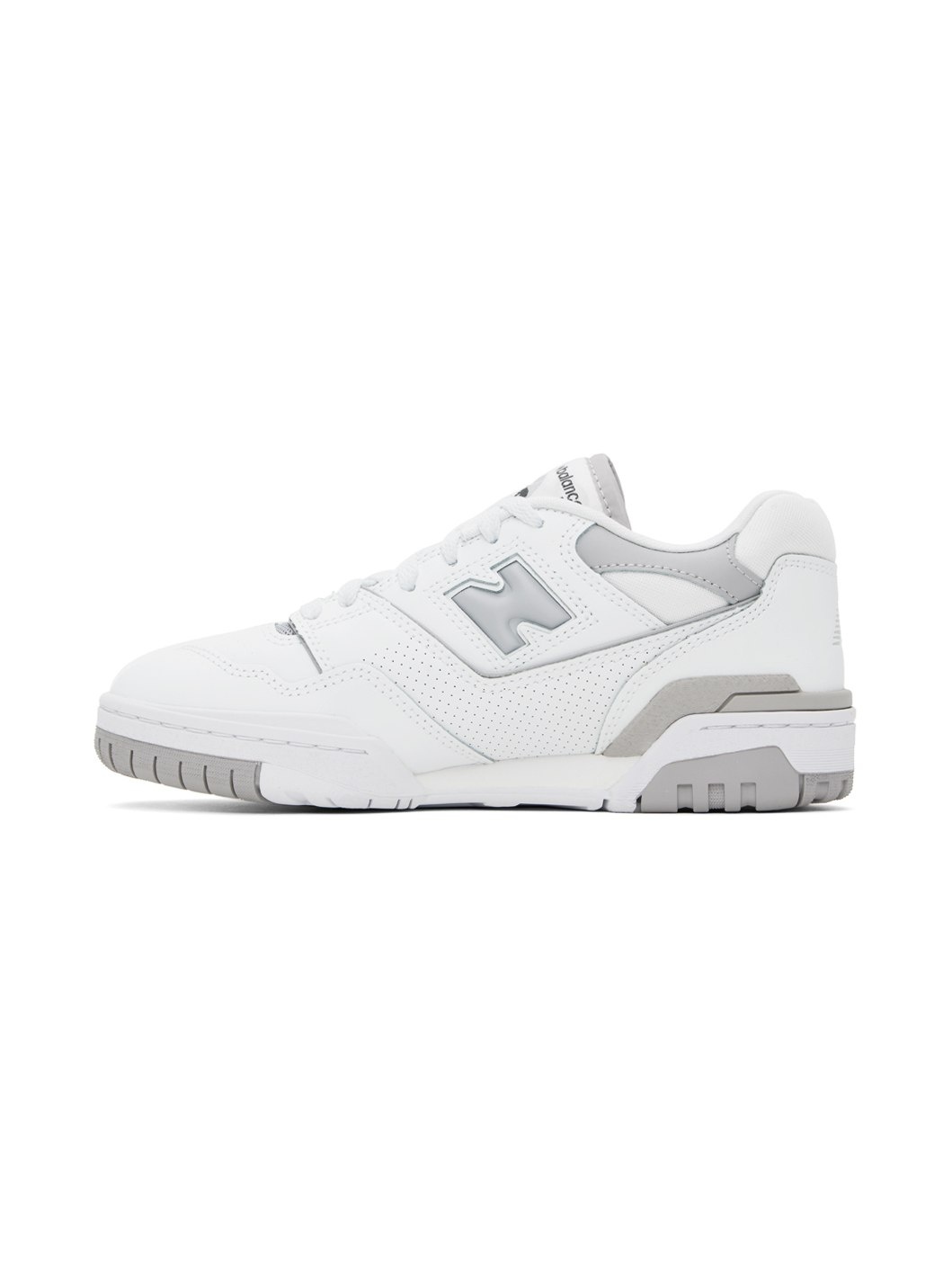 White & Gray 550 Sneakers - 3