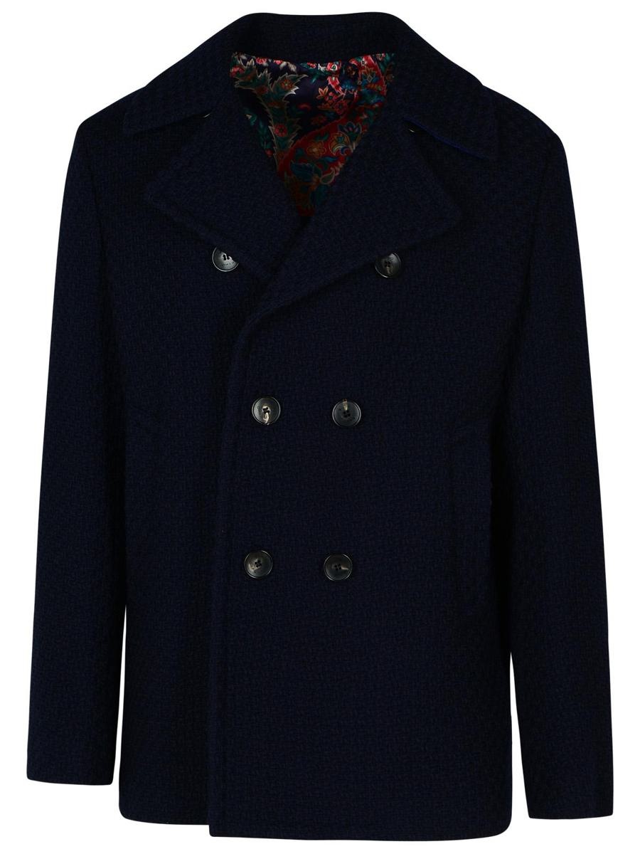 Etro 'Pea' Blue Wool Jacket - 1