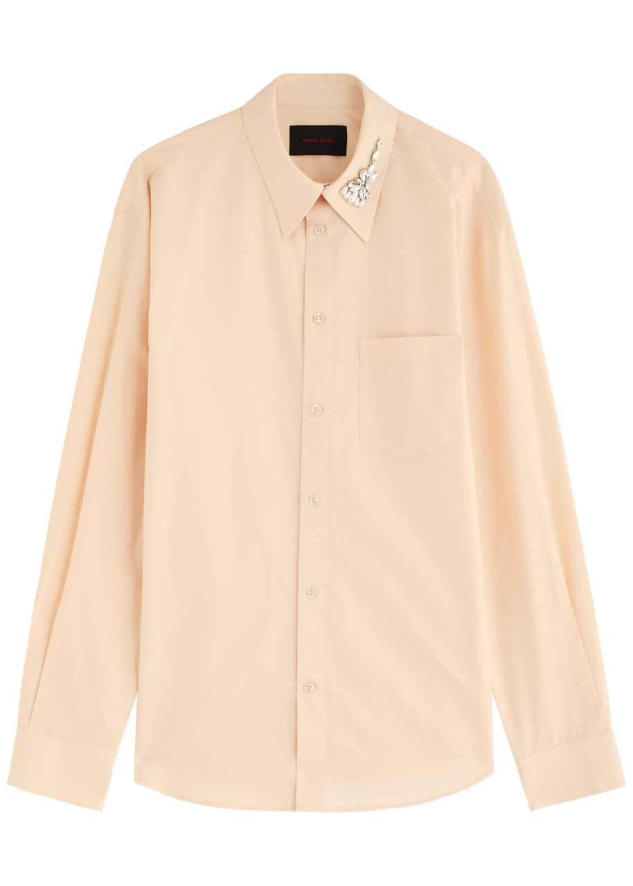 Simone Rocha Crystal-embellished Cotton Shirt - 1