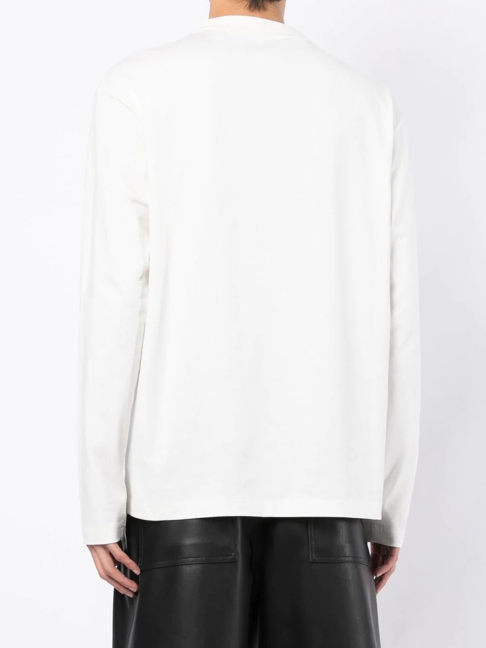 patchwork-layered long-sleeve top - 4