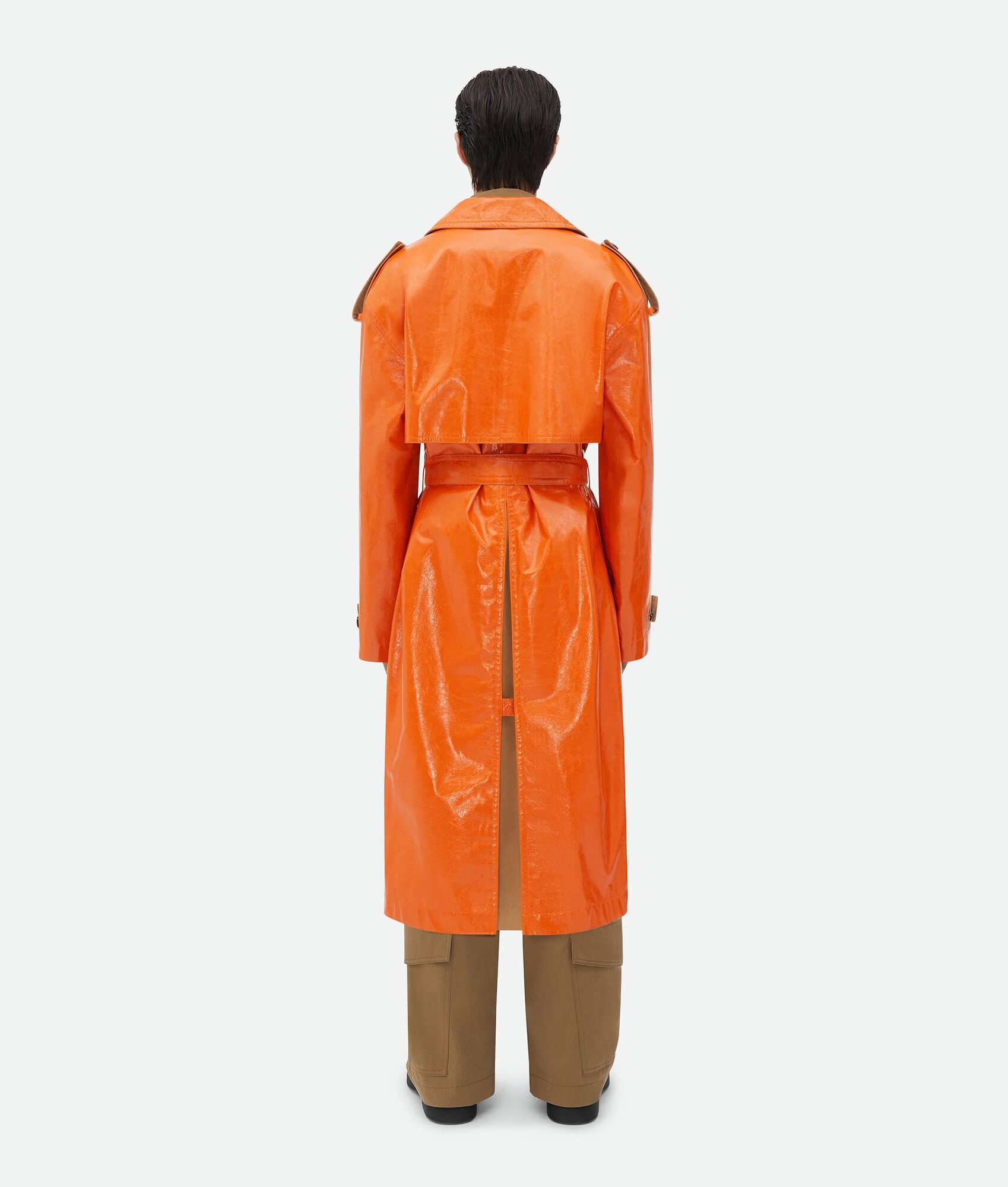 Leather And Cotton Trench - 3