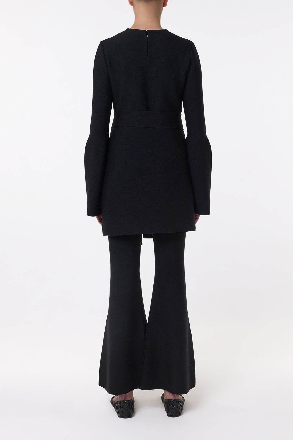 Tenas Knit Mini Dress in Black Merino Wool Cashmere - 5
