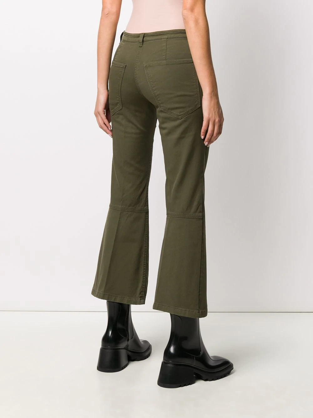 cropped kick-flare trousers - 4