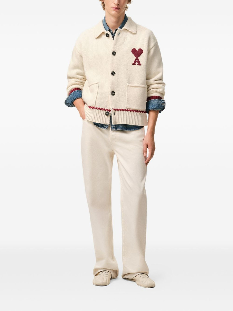 AMI Paris embroidered cardigan outlook