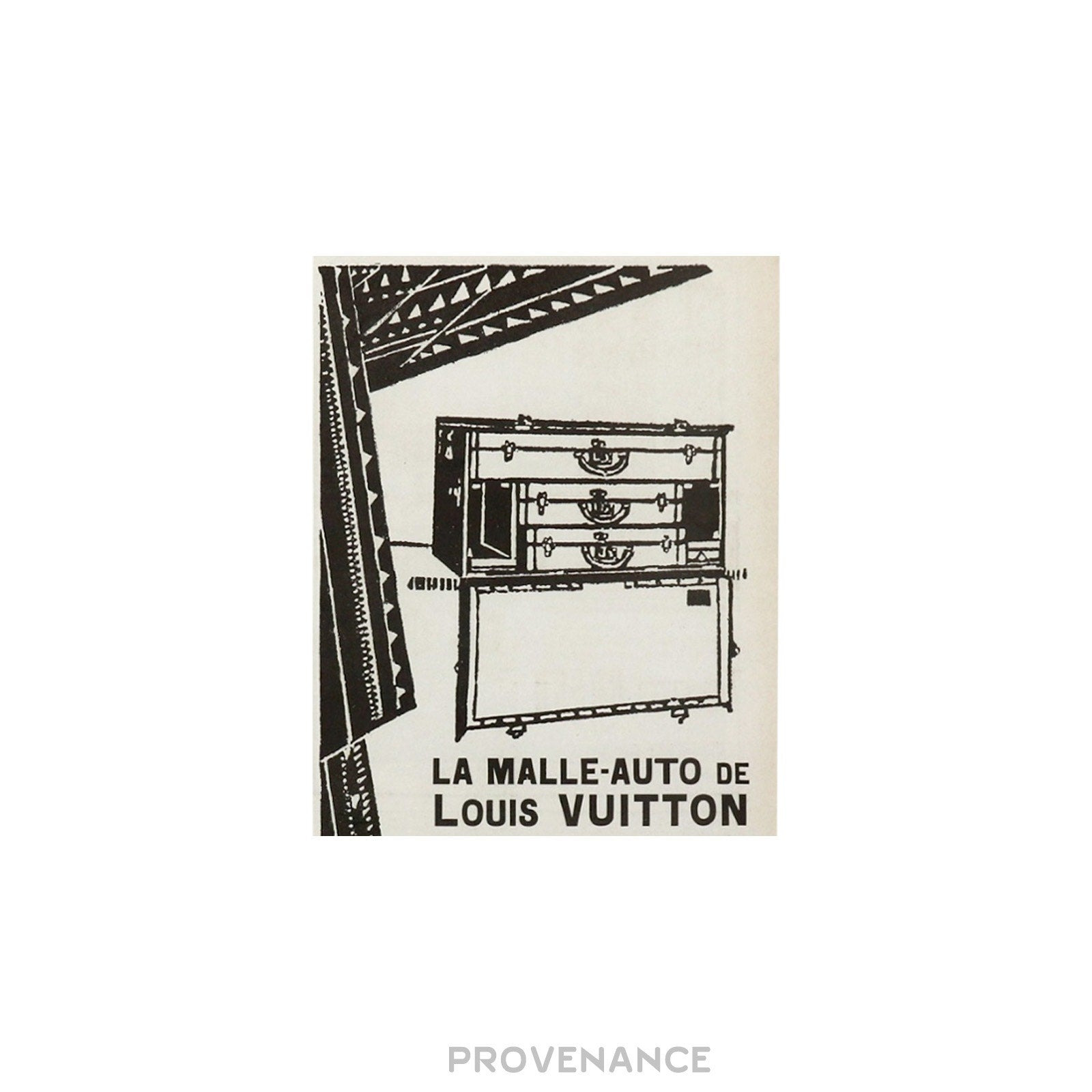 Louis Vuitton Antique Vintage Newsprint Ad - MALLE-AUTO - 6