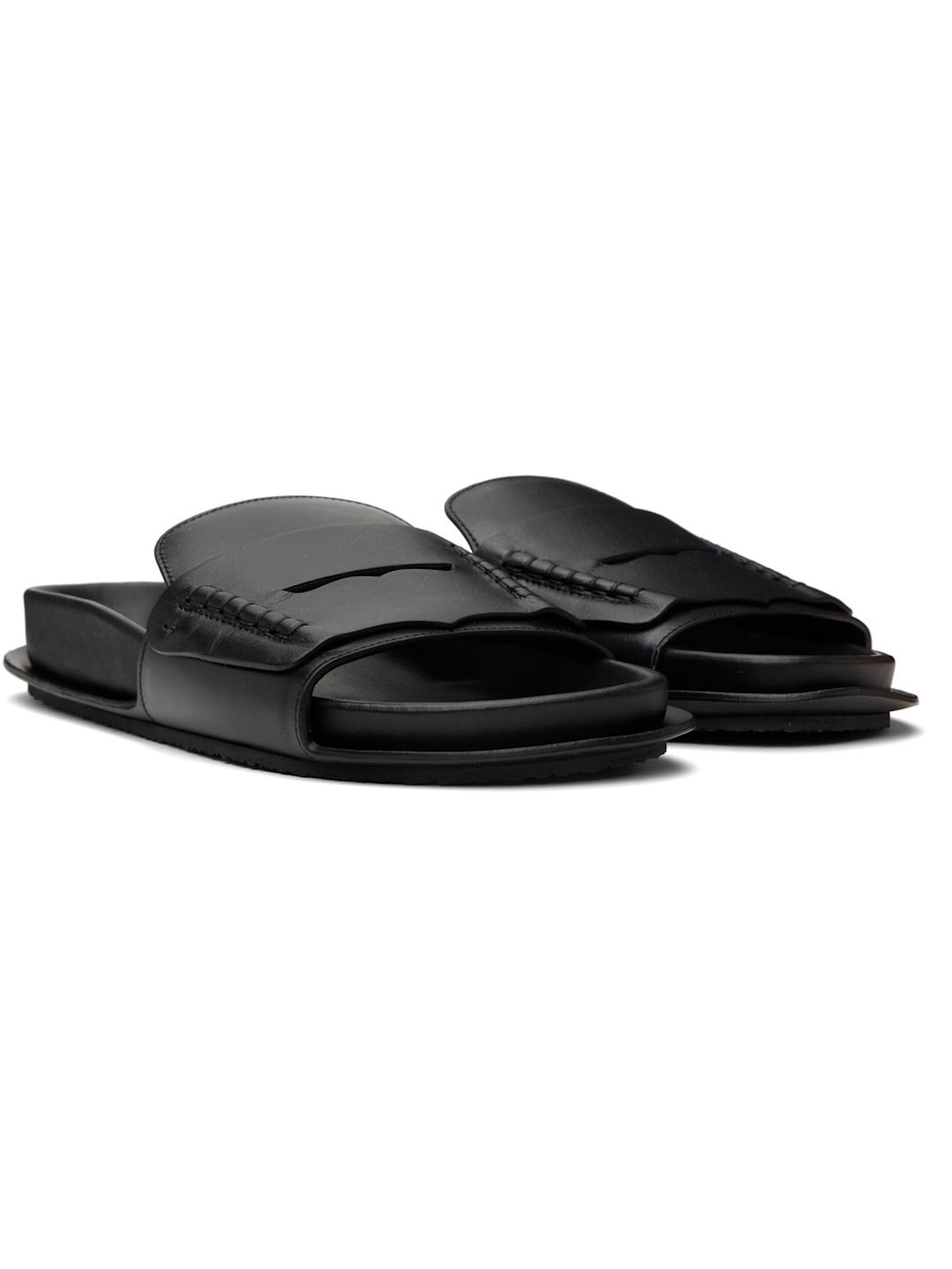 Black 'The Mocassin sandals' Sandals - 4