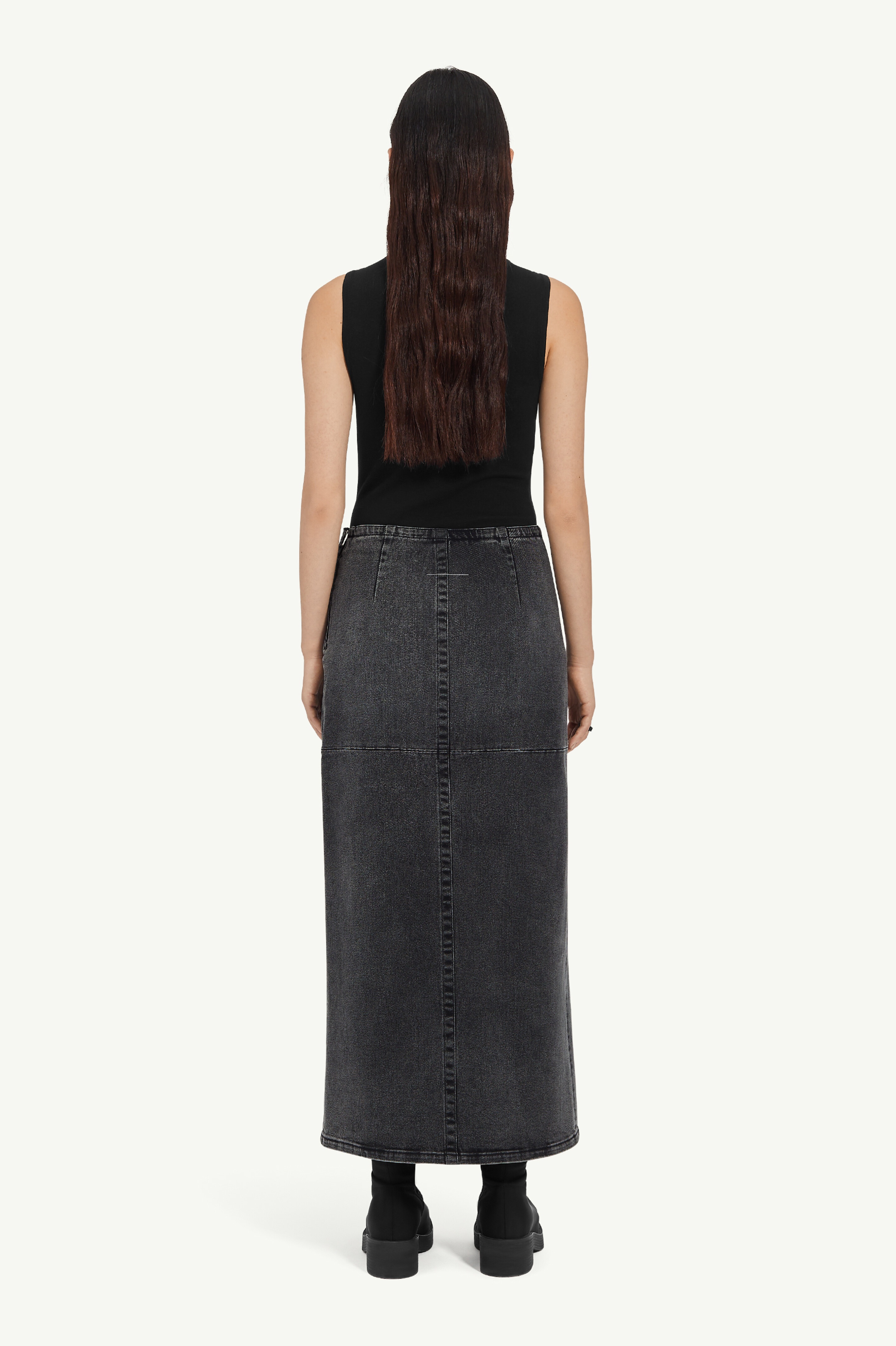 Long Denim Skirt - 4
