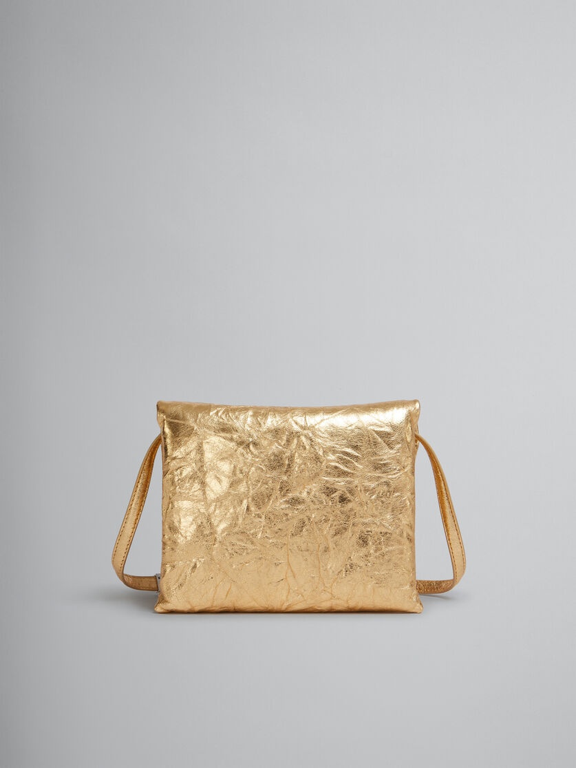 GOLD LEATHER MINI PRISMA POUCH - 1