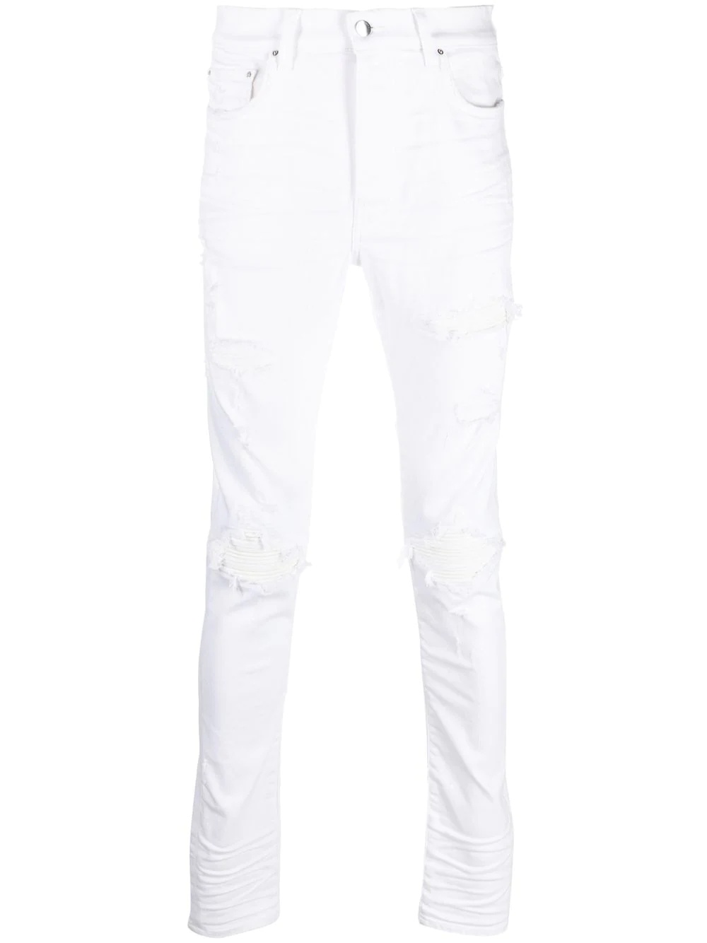 distressed skinny-cut jeans - 1