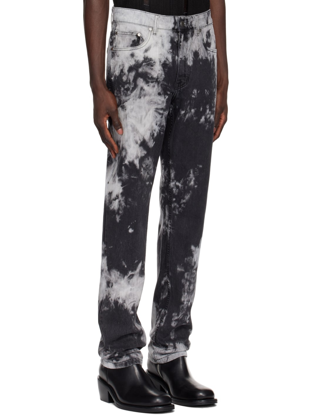 Black Tie-Dye Jeans - 2