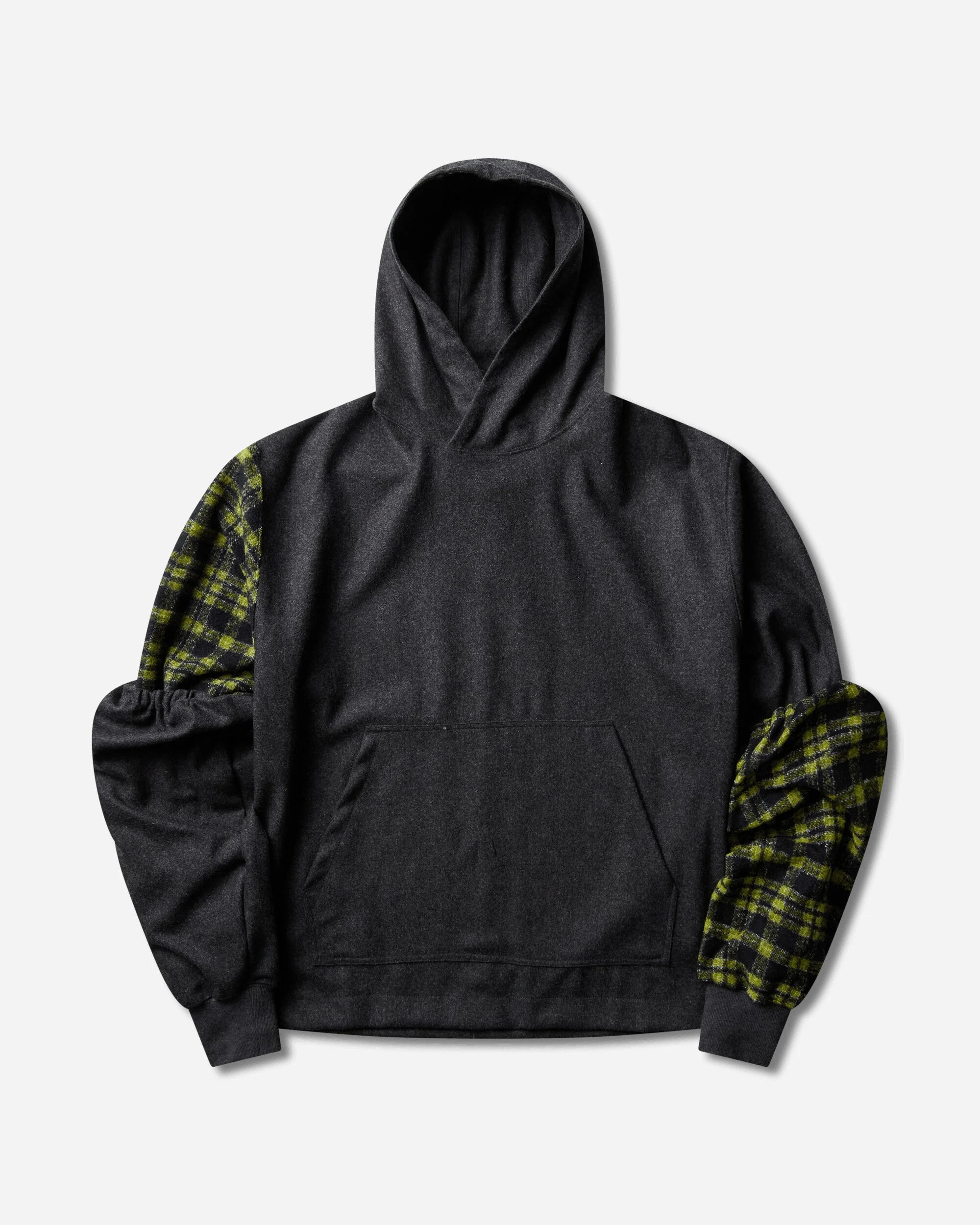 Men's Somma Wool Plaid Hoodie Anthracite - 1