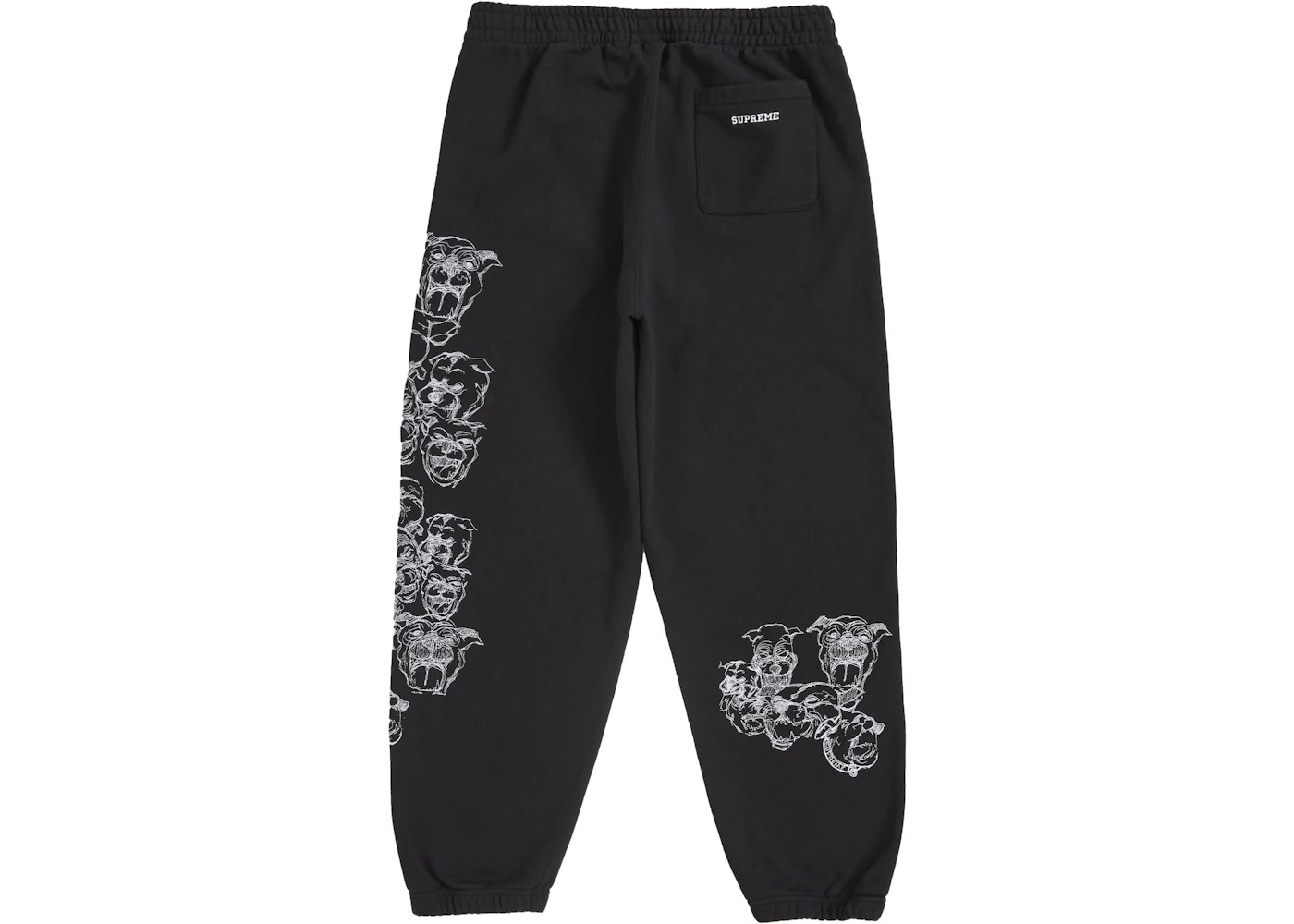 Supreme Pitbulls Embroidered Sweatpant Black - 3