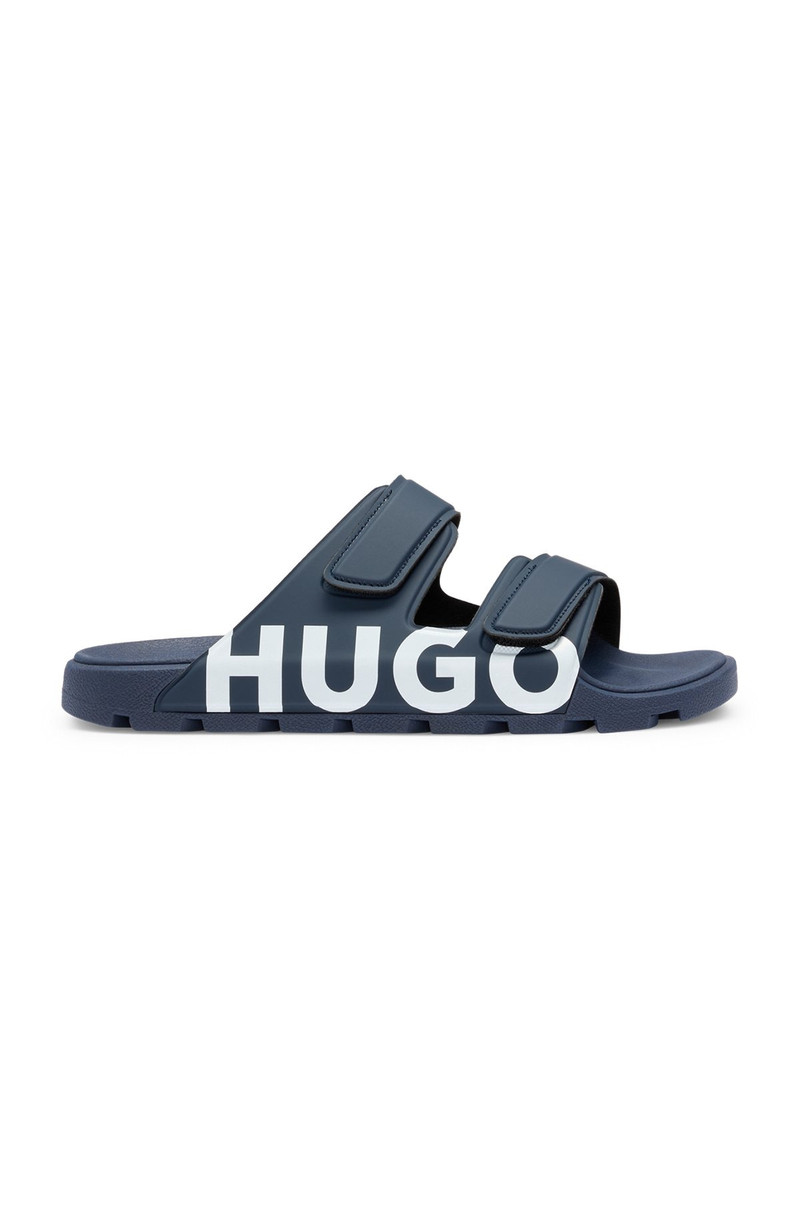 LOGO SANDALS WITH DOUBLE TOUCH-CLOSURE STRAPS - 1