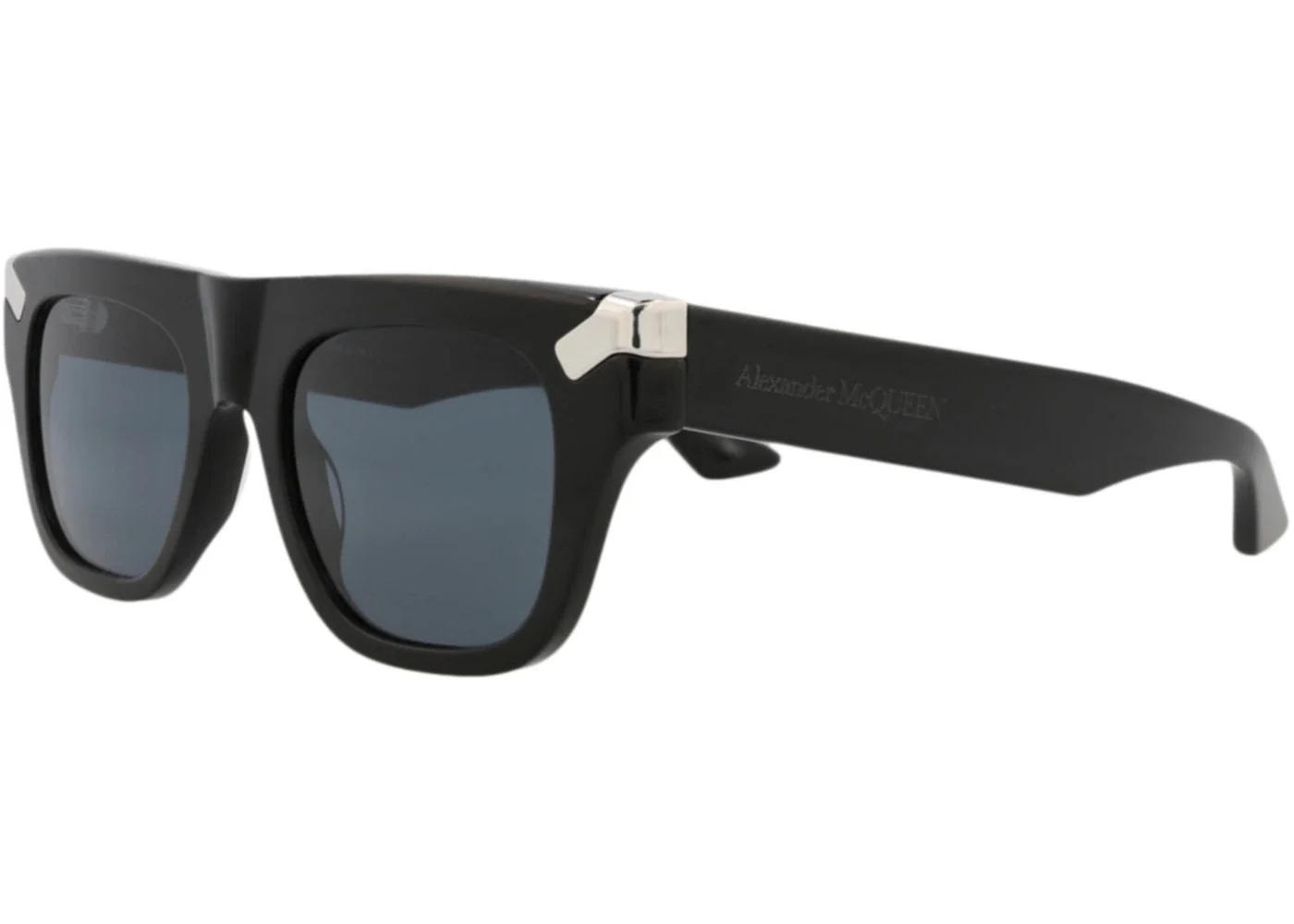 Alexander McQueen Square-Frame Recycled Acetate Sunglasses Black Black Blue (AM0441S-30015179-002) - 1