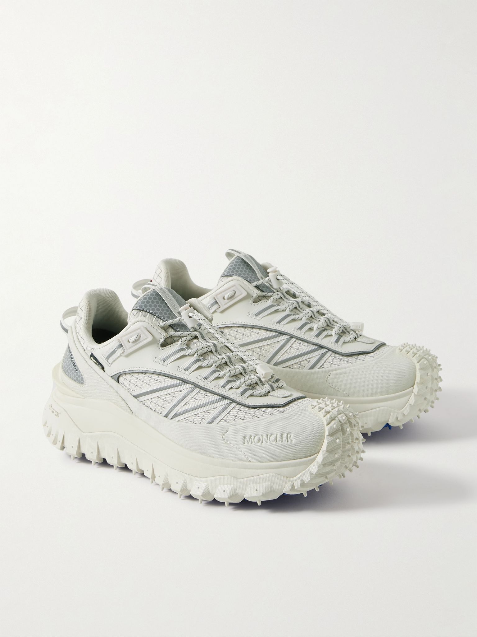 Trailgrip GTX Leather-Trimmed Ripstop and Canvas Sneakers Off-white - 4