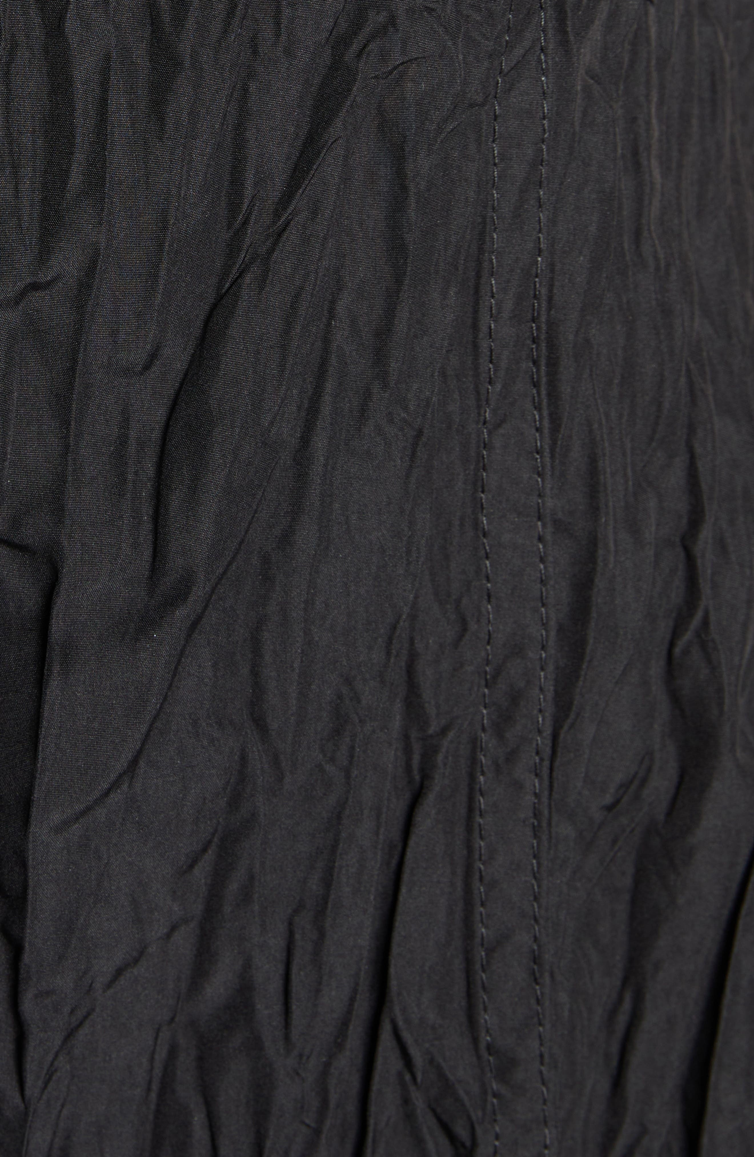 Bottega Veneta Crinkled Scoop Neck Shift Dress in 1000 Black at Nordstrom - 5