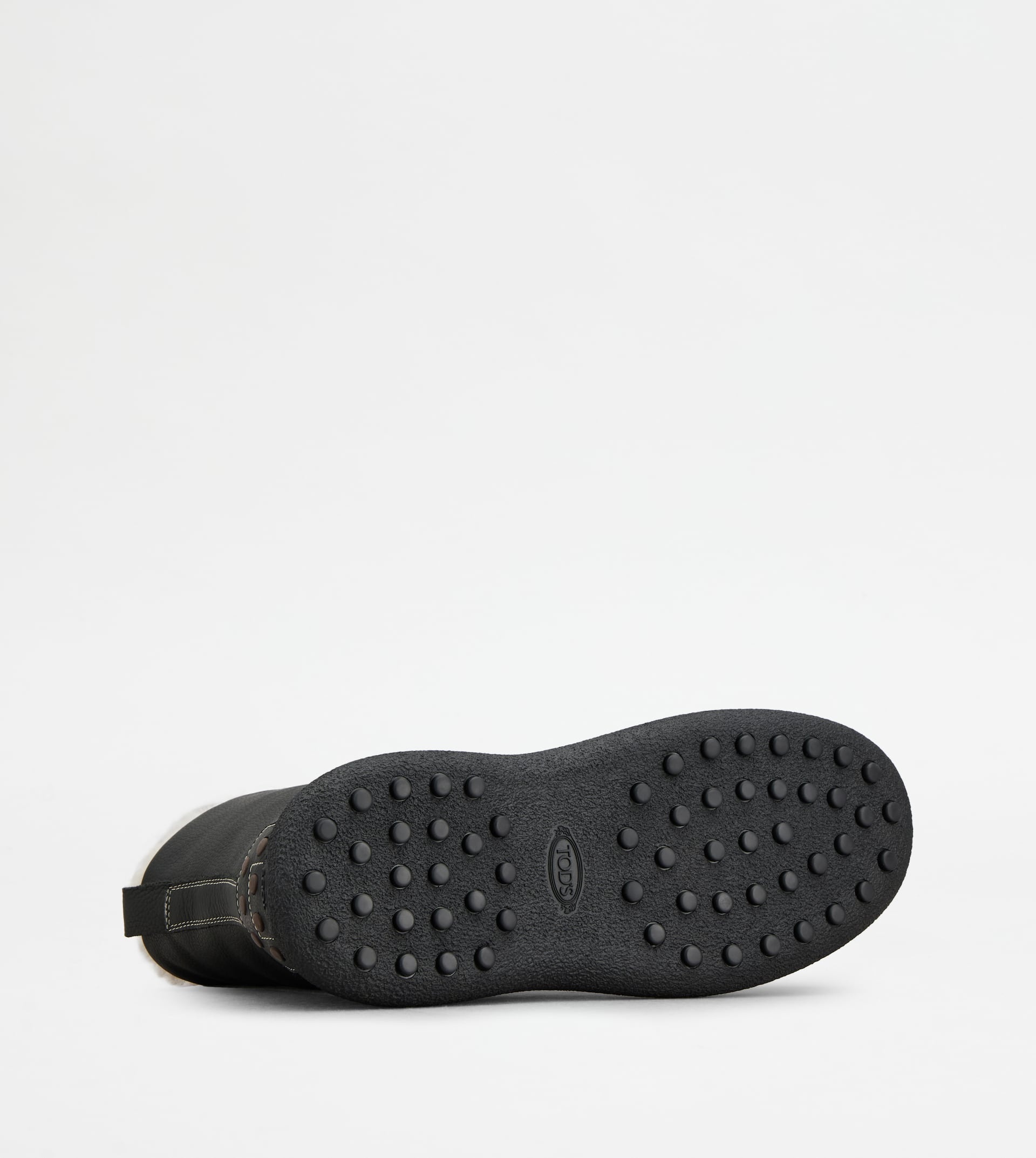 TOD'S W. G. LACE-UP ANKLE BOOTS IN LEATHER - BLACK - 4