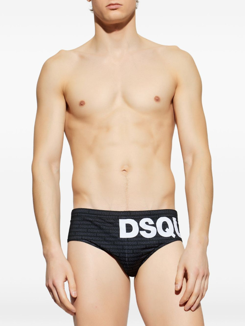 DSQUARED2 logo-print swimming trunks outlook