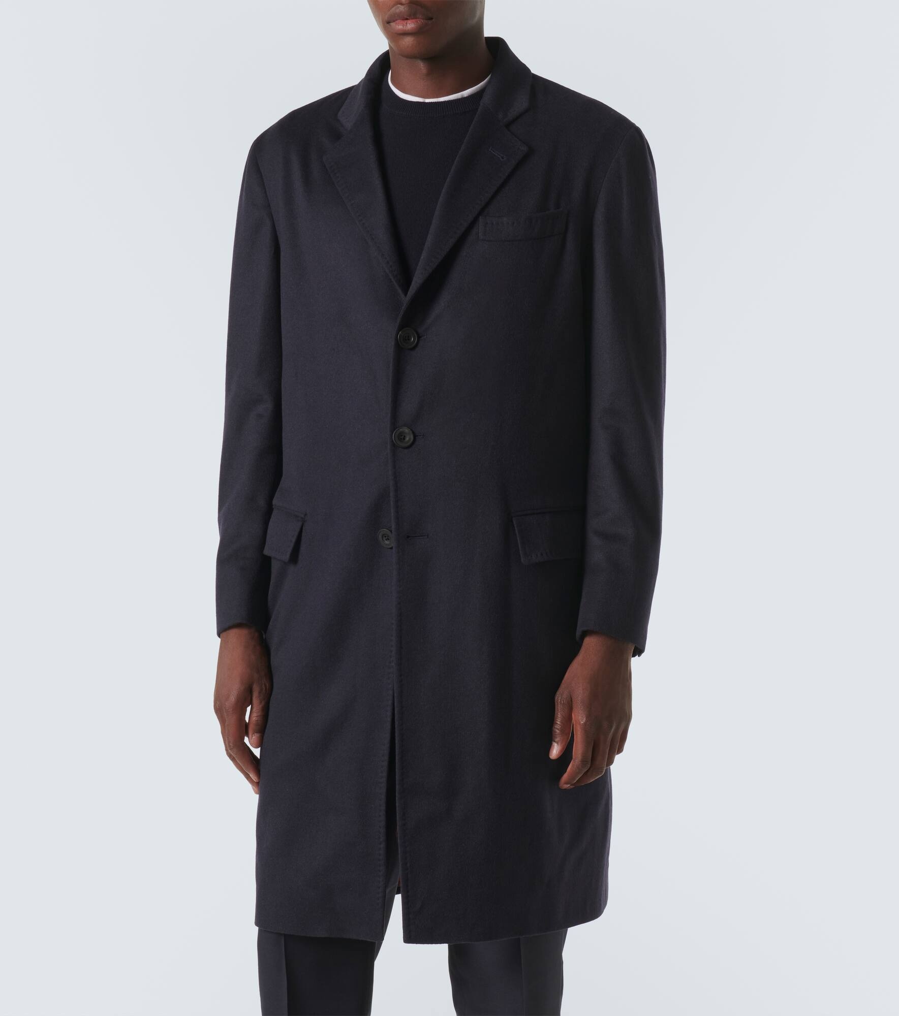 Single-breasted cashmere overcoat - 3