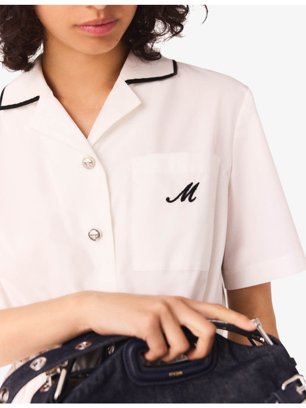 Logo-Embroidered Button-Down Cotton-Poplin Mini Dress - 5