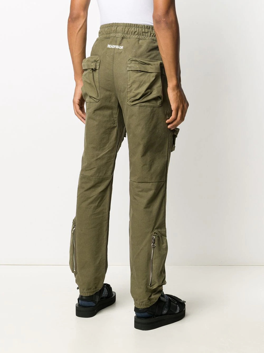 straight leg front flap pocket trousers - 4