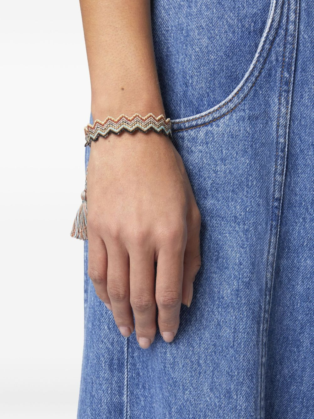 Holiday zig-zag tassel bracelet - 2