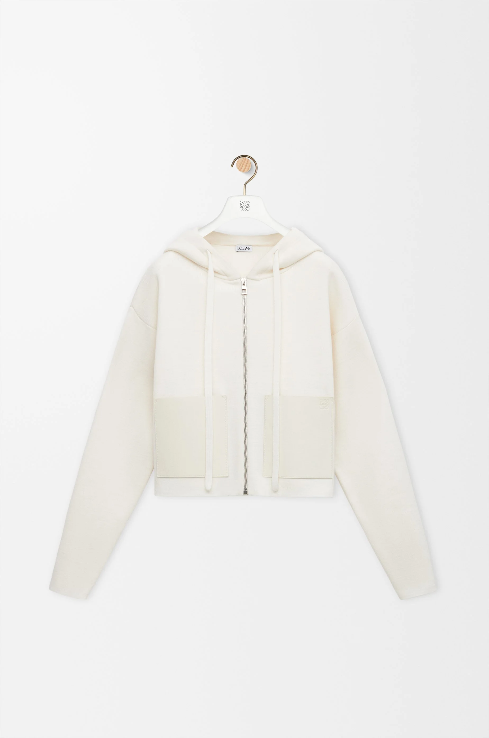 Zip-up hoodie in wool - 1