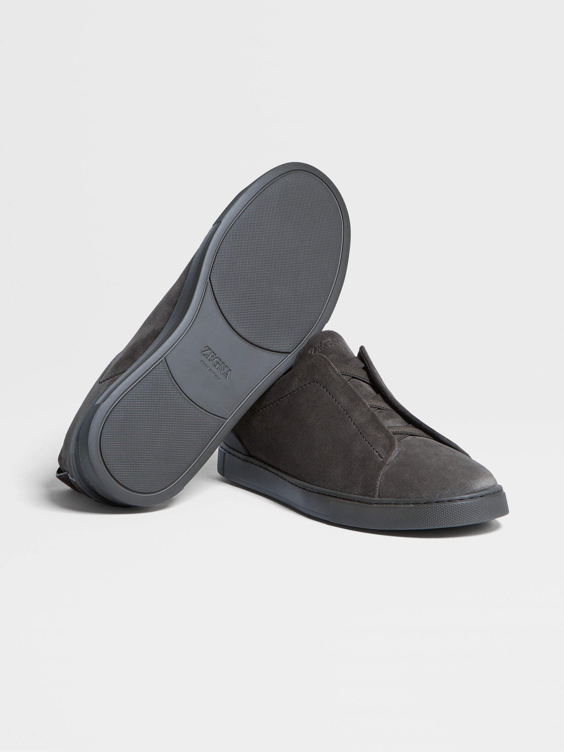 GREY SUEDE TRIPLE STITCH™ SNEAKERS - 5
