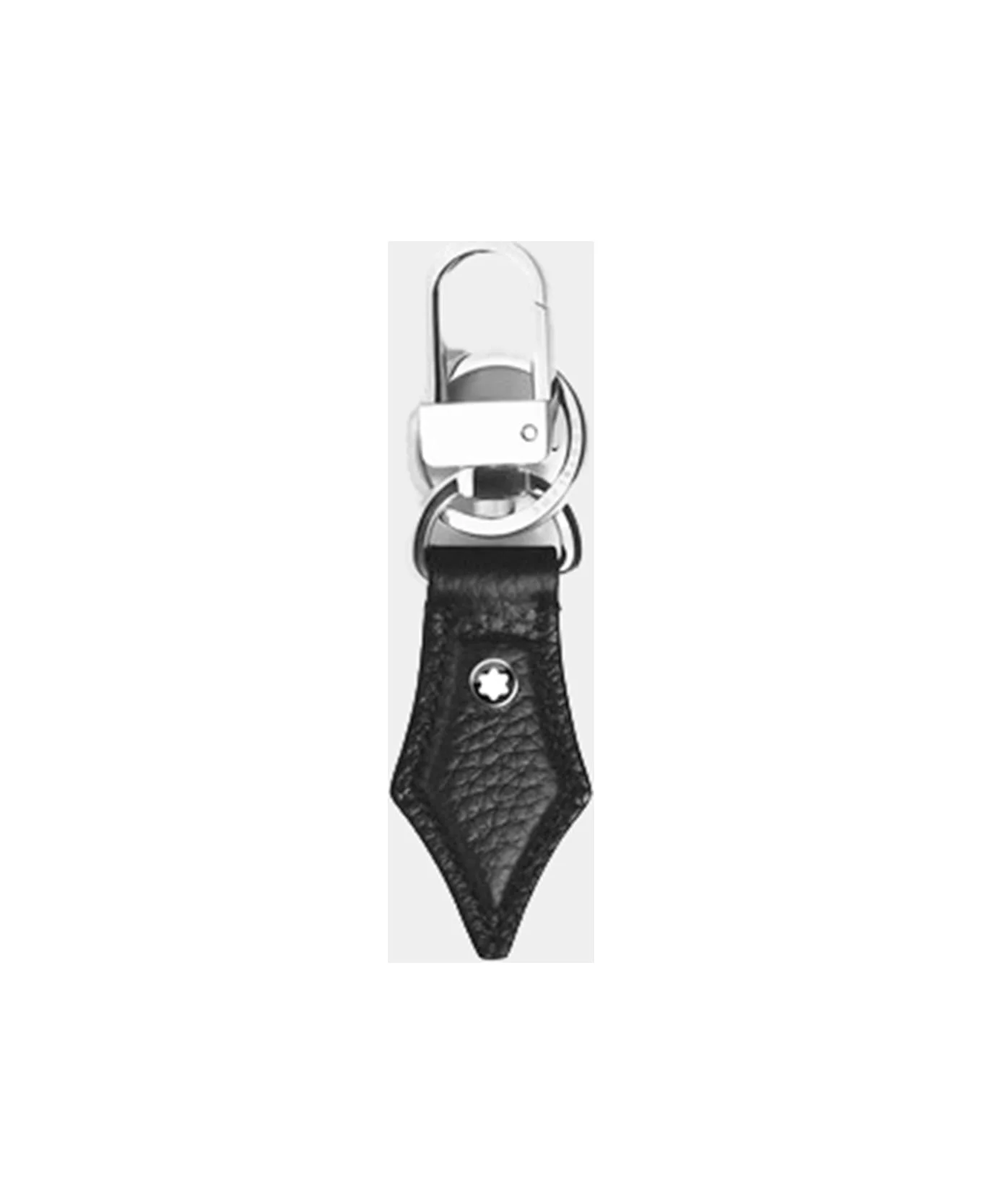 Black Leather Key Ring - 1