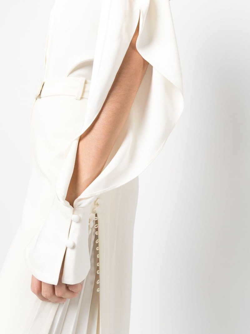 V 목 draped-sleeve 셔츠 5