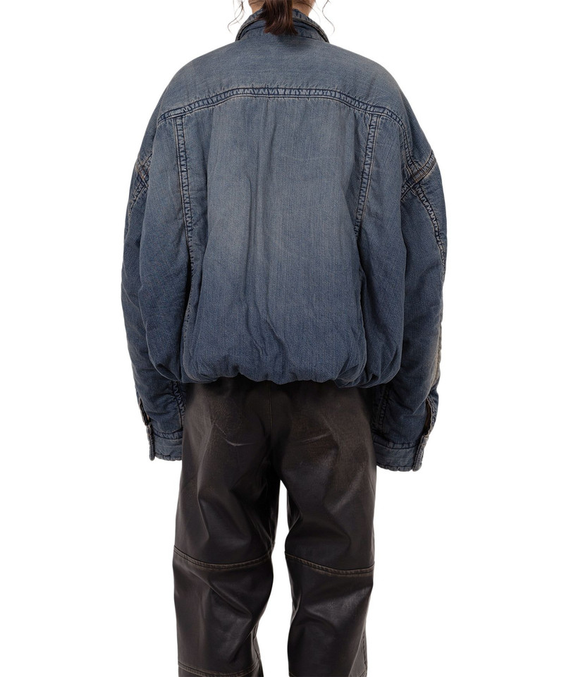 Roll-up Hem Puffer Denim Jacket 13