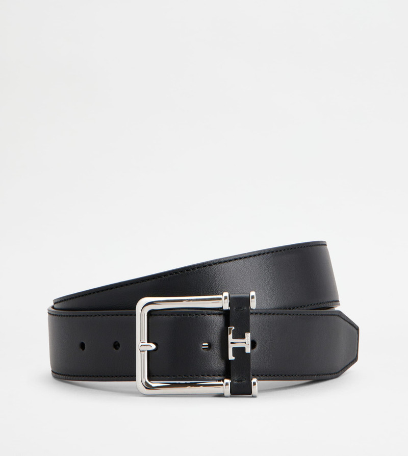 REVERSIBLE BELT IN LEATHER - BROWN, BLACK 1