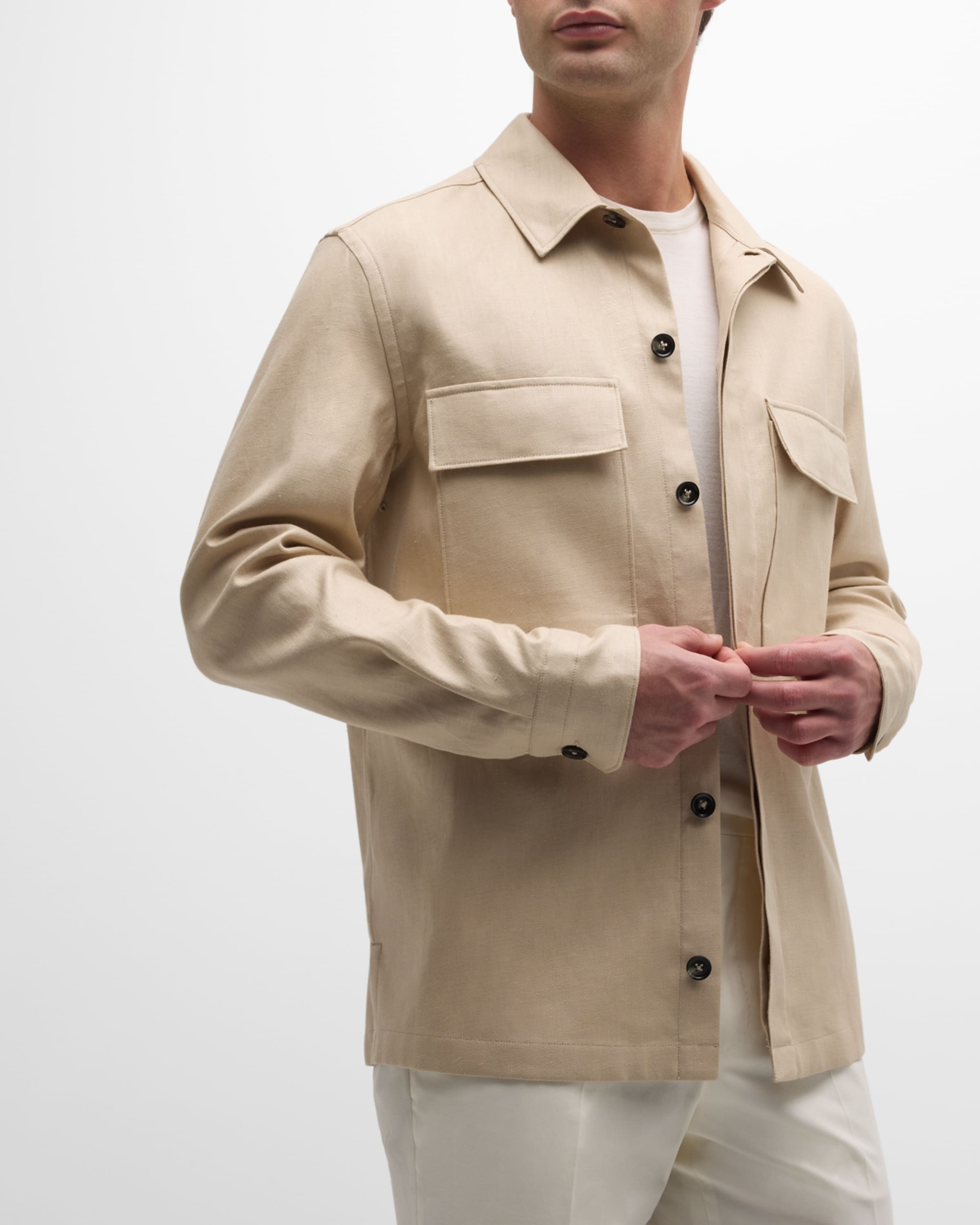 Men's Oasi Lino Linen Overshirt - 4