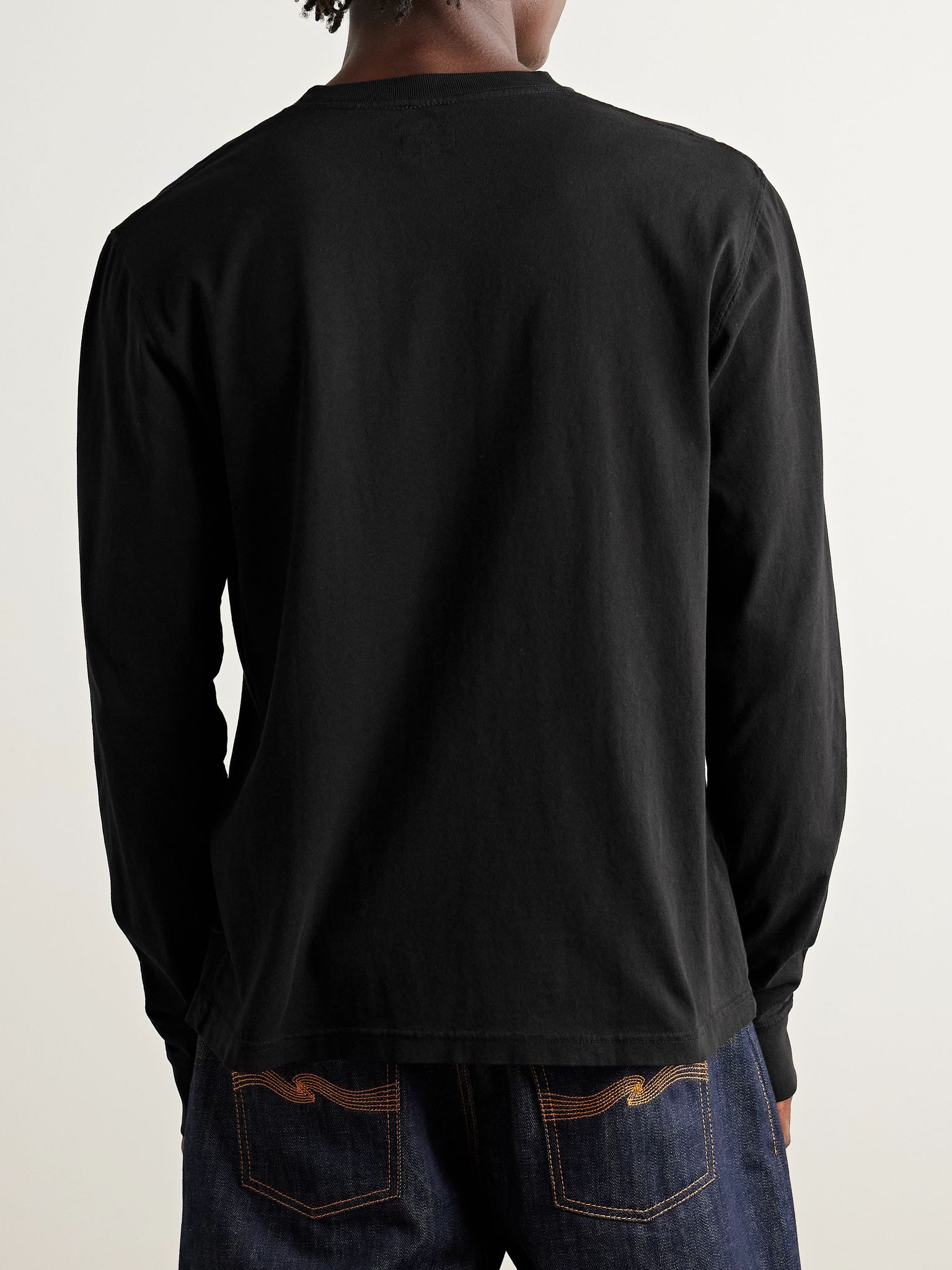 Logo-Print Recycled Cotton-Jersey T-Shirt Black - 4