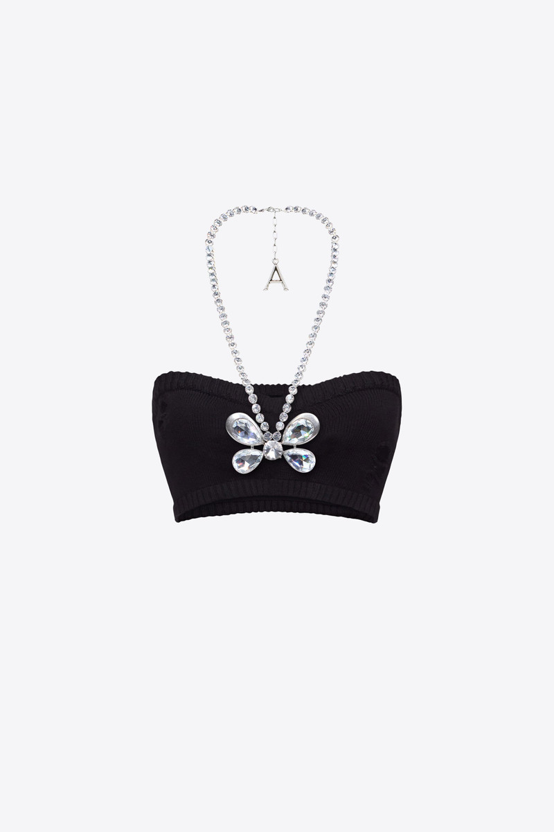 CRYSTAL BUTTERFLY KNIT BANDEAU - 1
