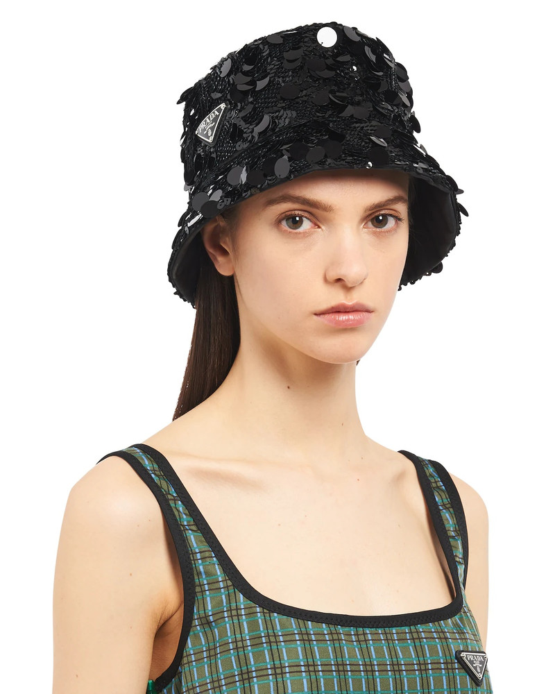 Prada Sequin bucket hat outlook