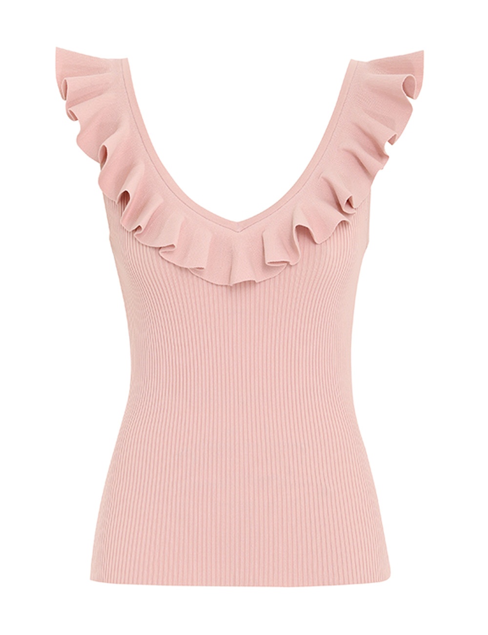 Zimmermann CHINTZ V-NECK FRILL TANK | REVERSIBLE