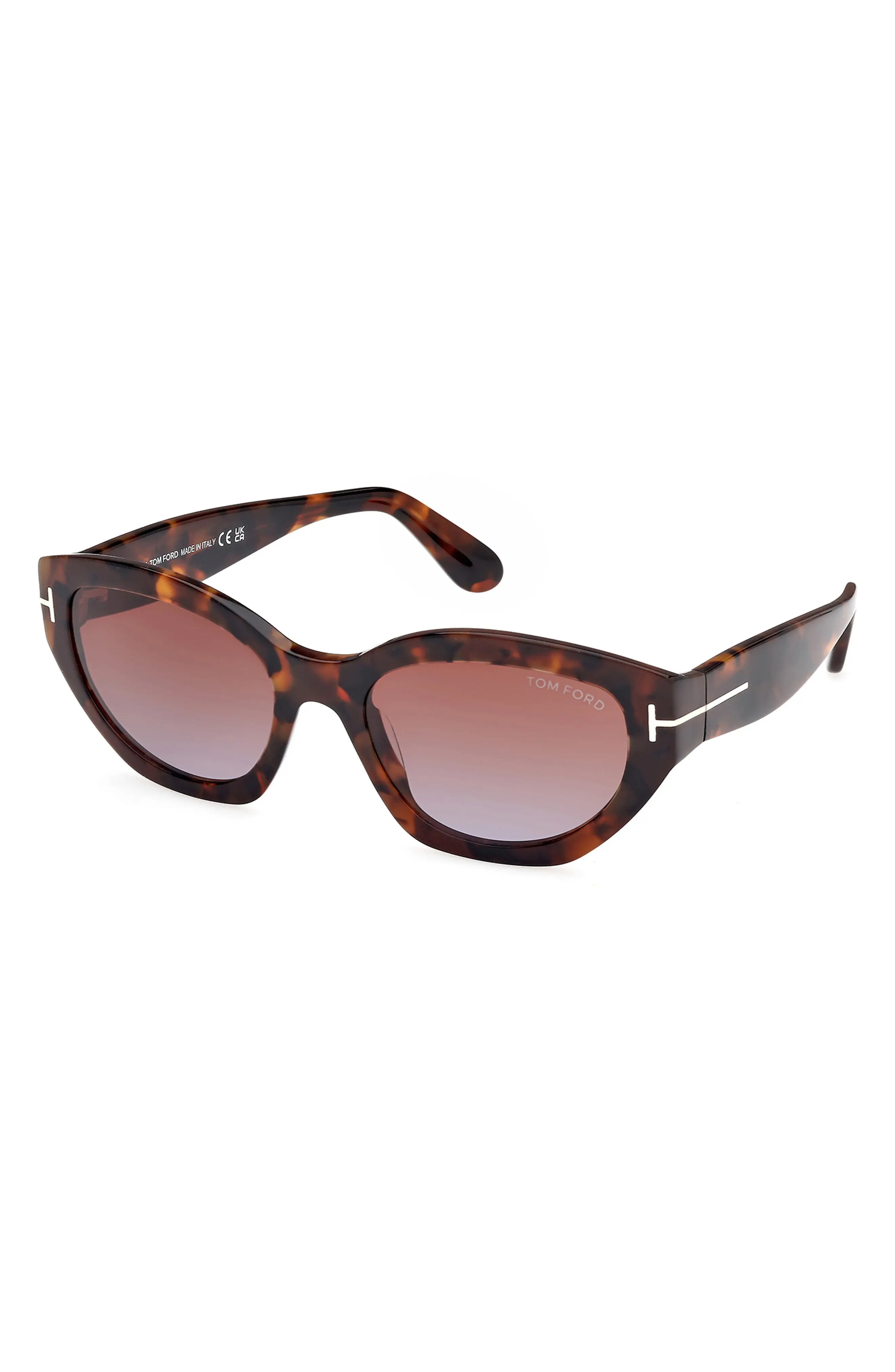 Penny 55mm Geometric Sunglasses in Shiny Vintage Havana /Brown - 2