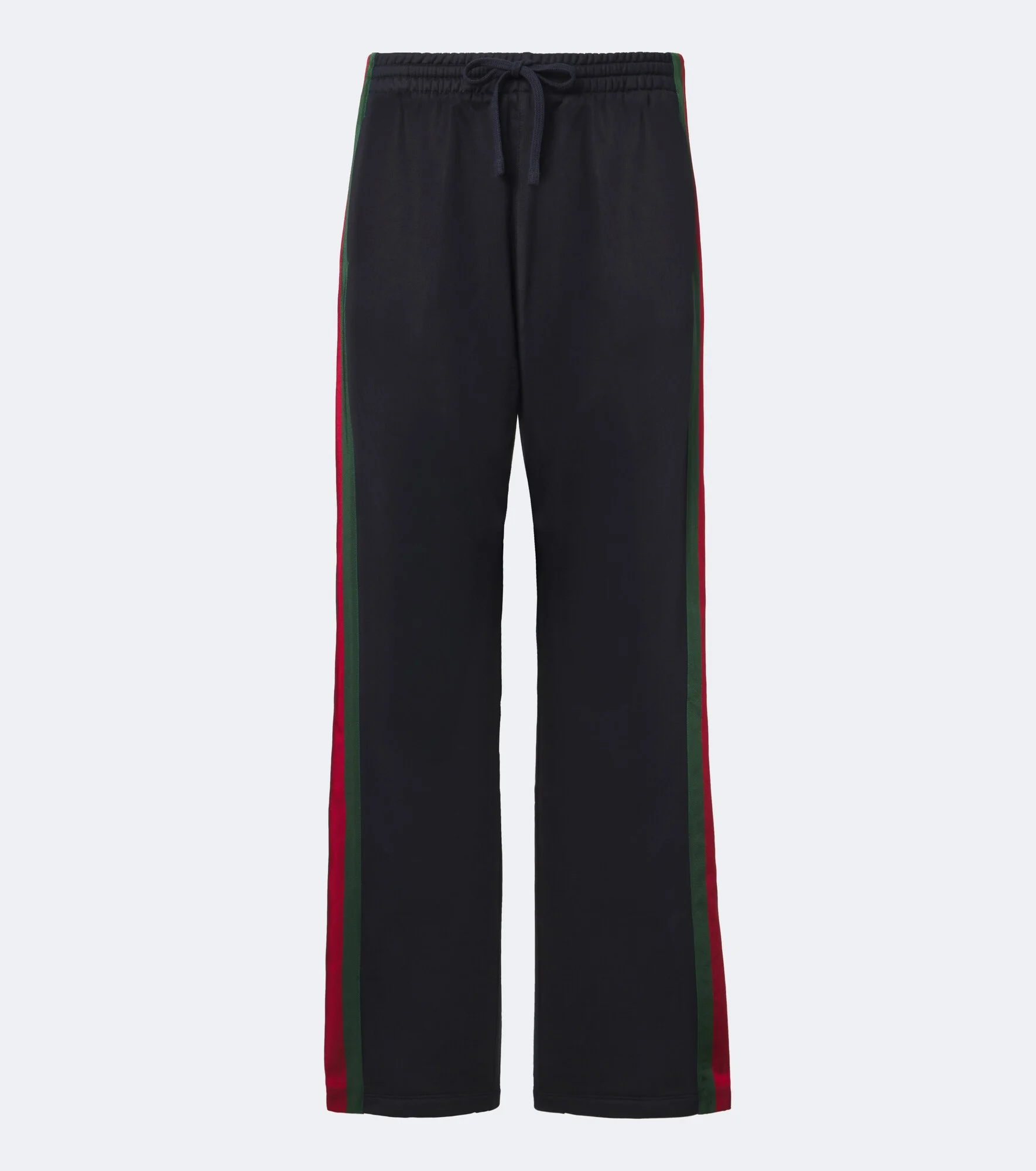 Web Stripe silk and cotton wide-leg pants - 1