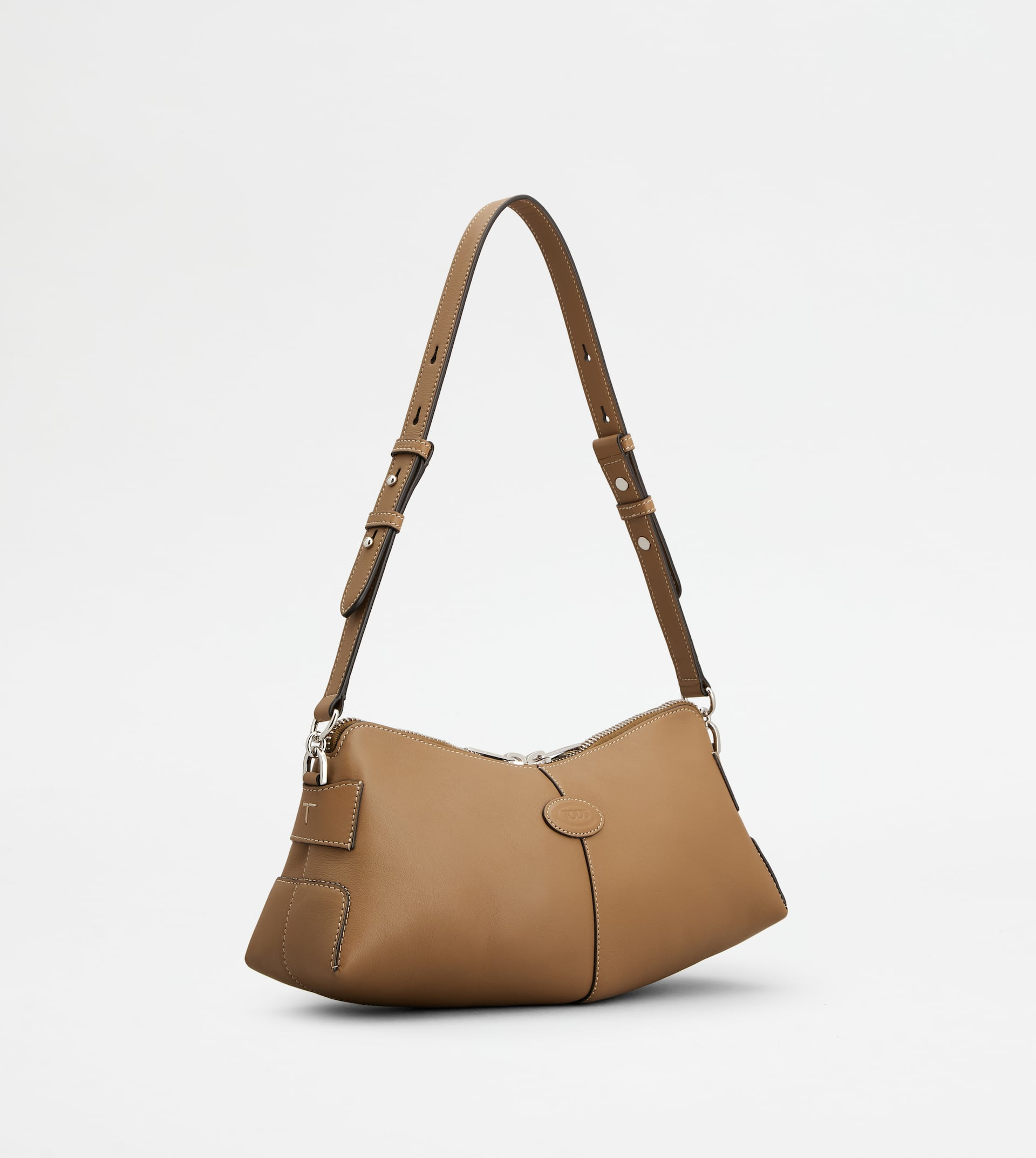 TOD'S DI BAG SWING SHOULDER BAG IN LEATHER MINI - BROWN - 3