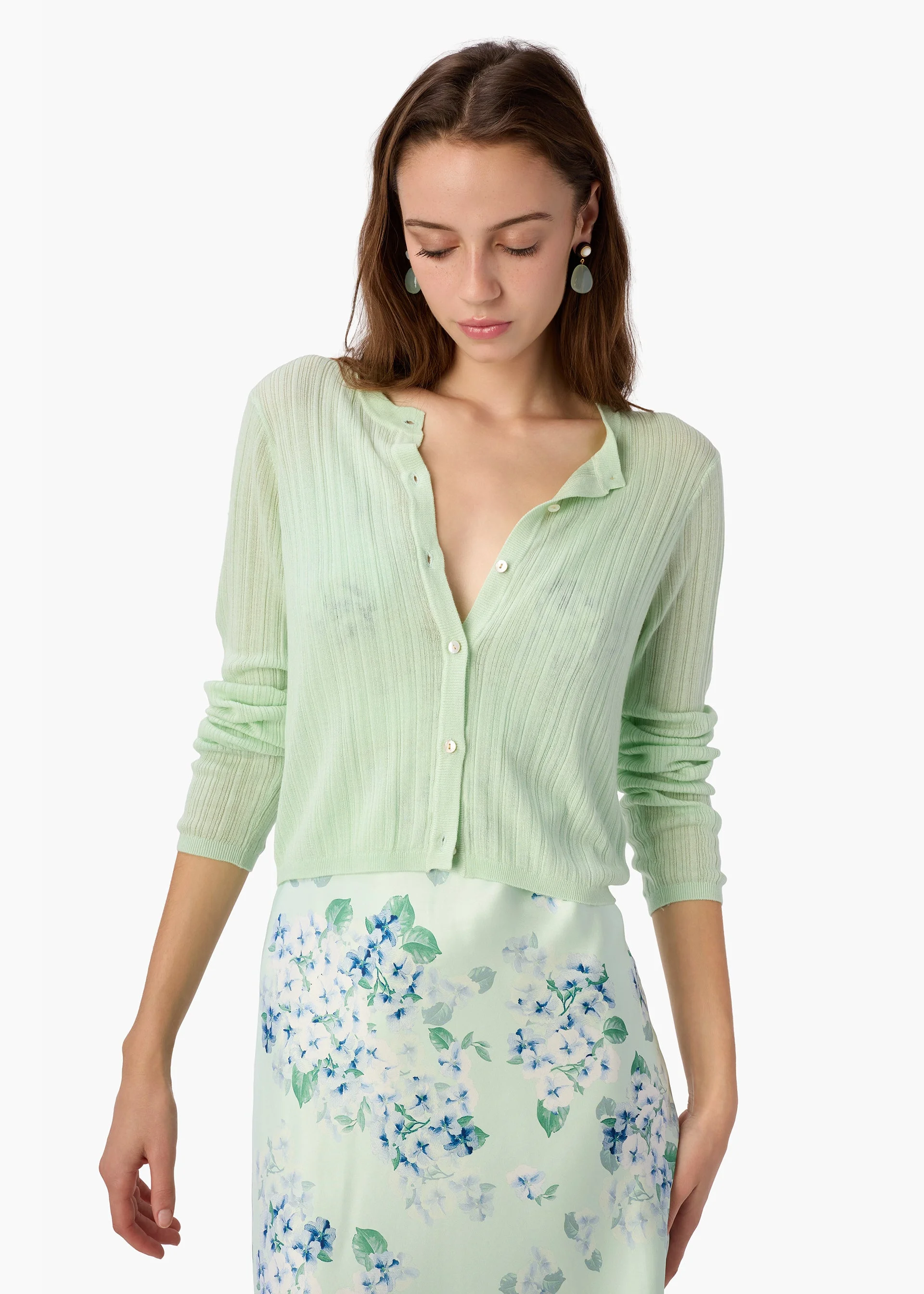 MAURA LIGHTWEIGHT CARDIGAN CLEARWATER - 1